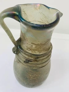 Jarra de cristal antigua Savo iridiscente de Murano vintage 7 pulgadas - Imagen 1 de 16