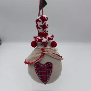 Schneemann 6 Zoll Plüsch Weihnachtsschmuck Feiertag Inspirationen Vintage mit Etikett - Bild 1 von 6