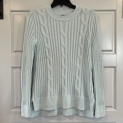 Banana Republic Women’s Ribbed Knit Pullover Sweater Light Blue Size S - Image 1 of 4