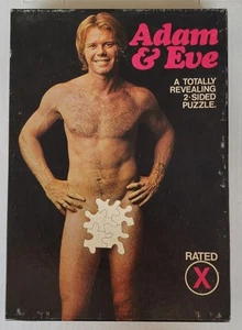 Vintage Adam & Eve 2-Sided Jigsaw Puzzle Rated X 1972 Complete 500 + Pcs. Retro - Picture 1 of 4