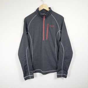 Rab Nucleus Pull-On Fleece Top Pullover Grey Quarter Zip Mens Size Large L - Picture 1 of 12