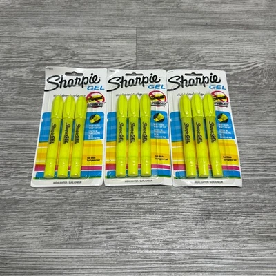 (Paquete de 3) Iluminadores de Gel Sharpie - Punta de Bala - Amarillo Fluorescente - 3 unidades Foto 1 de 3