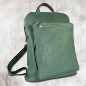 Toscanto Mujer Mochila Ciudad Bolso de Cuero Verde Claro OTT610RL - Imagen 1 de 8