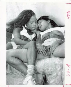 African American Women Lesbian Ladies Nude 8x10 Vintage Photo B91 - Picture 1 of 1