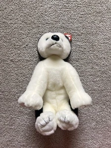 1999 TY BEANIE BABY Vintage NANOOK The Husky Dog Blue Eyes 12” Soft Plush - Imagen 1 de 8