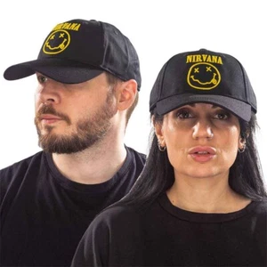 NIRVANA SMILEY LOGO BASEBALL CAP OFFICIALLY LICENSED PRODUCT - Imagen 1 de 4