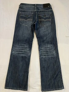 Buffalo Jeans Mens Size 30x30 Blue Flap Pocket Cowboy Whiskers - Picture 1 of 8