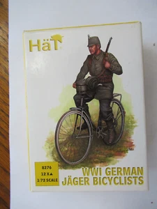 Sombrero #8276 Primera Guerra Mundial Jäger Ciclistas Alemanes 12 Figuras y Bicicletas Escala 1/72 Gris - Imagen 1 de 3