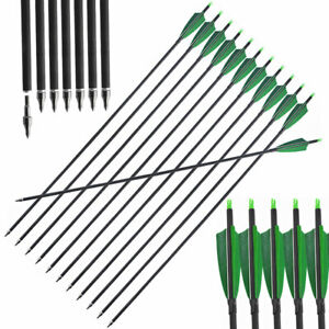 30" Carbon Arrows SP500 Archery Turkey Feather Arrowheads Bow Shooting Hunting