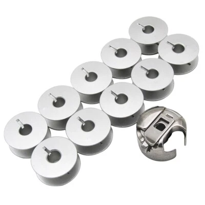1PCS BOBBIN CASE&10PCS Aluminum BOBBINS FOR PFAFF 1051 1053 1181 1183(not 1183G) - Image 1 of 4