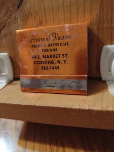 MATCHBOOK de colección: House of Flowers CORNING, Nueva York MB55 - Imagen 1 de 5