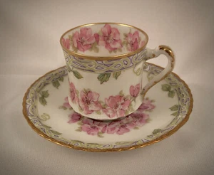 Theodore Haviland Limoges Chocolate Cup Saucer, Art Nouveau - Picture 1 of 5
