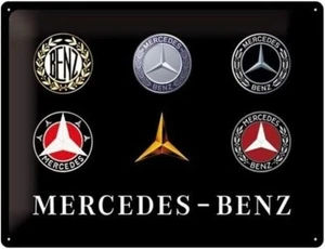 Placa de chapa retro estilo nostálgico -Mercedes-Benz - Logo Evolution- 30x40 cm 23251 - Imagen 1 de 21