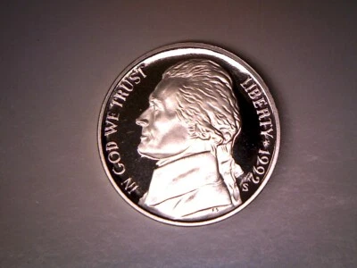 1992 S **PROOF** JEFFERSON NICKEL **FREE SHIPPING** - Image 1 of 2