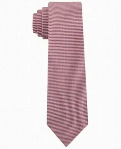 Corbata para hombre Calvin Klein roja geométrica micro cuadrada seda delgada $69 574 - Imagen 1 de 1