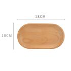 Wooden Tray Dessert Plate 1pc Paint-free Round Tableware Environmentally