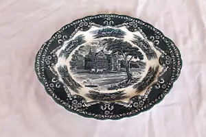 grindley Staffordshire English country inns platter pre-owned 12" blue transfer - Picture 1 of 3