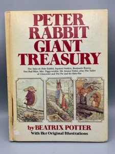 Peter Rabbit Giant Treasury Book Beatrix Potter HC 1980 Art Fairy Tales Cute - Bild 1 von 12