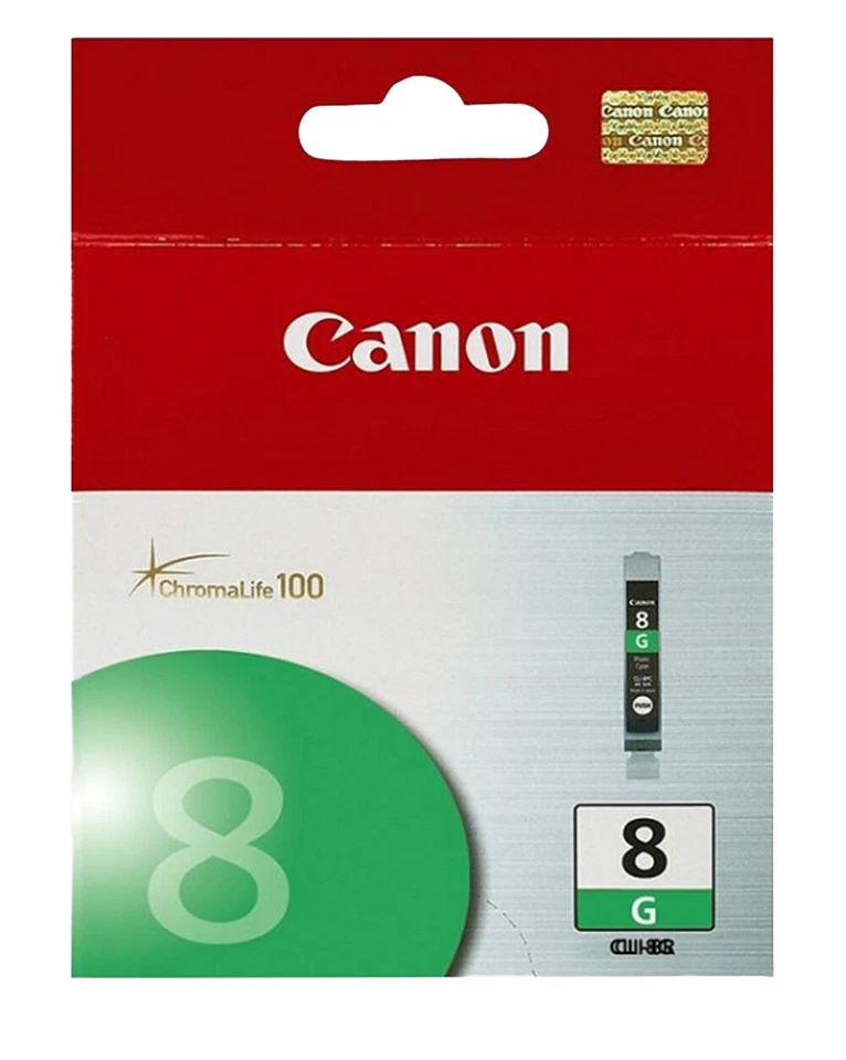 Cartucho de tinta verde GENUINO Canon CLI-8 para PIXMA Pro9000  Foto 1 de 1