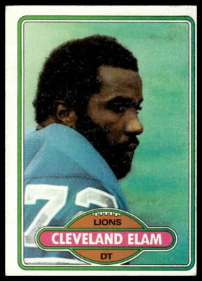 1980 Topps #27 Cleveland Elam Detroit Lions - Image 1 of 2