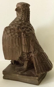 Vintage handgeschnitztes Holz Schwarzwald kleiner Adler Falke Falke Figur 5 Zoll groß - Bild 1 von 10