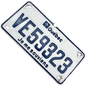 Placa de matrícula Quebec Canadá VE59323 ATV moto de nieve Je Me Souviens decoración de garaje - Imagen 1 de 3