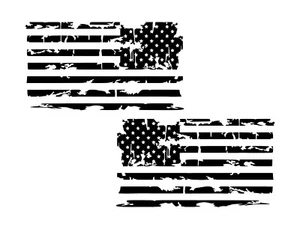 Distressed American Flag Premium Vinyl Decal - Foto 1 di 14