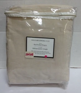 Williams Sonoma Home Samt Stange Tasche Vorhänge Gardinen Paneele 50x108 Elfenbein - Bild 1 von 4