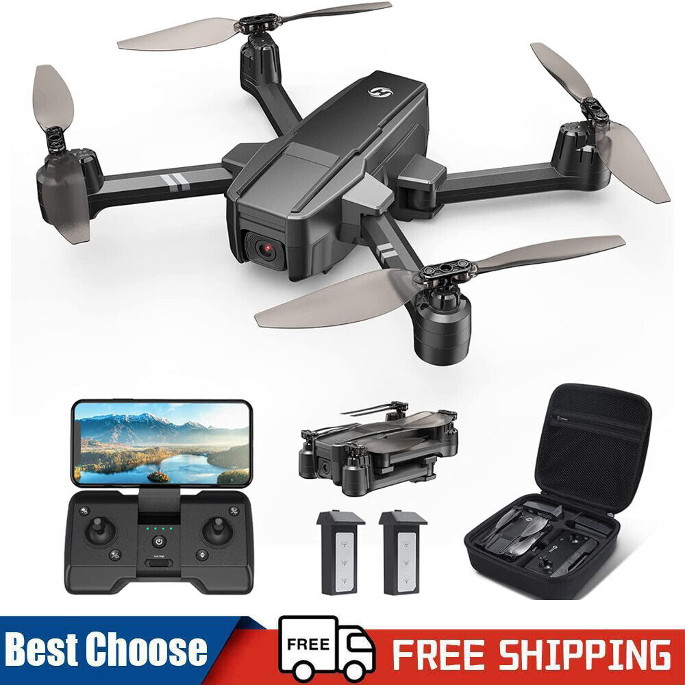 Holy Stone Foldable RC Drone 1080P FPV  2 Batteries Case Voice Gesture Control