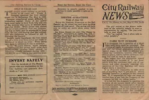 1924 May 31st DES MOINES CITY RAILWAY antique Iowa newsletter CITY RAILWAY NEWS - Picture 1 of 2