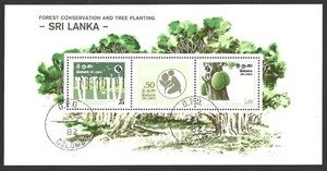 SRI LANKA 1981 FOREST CONSERVATION MINI SHEET CTO USED (NH) - Picture 1 of 1