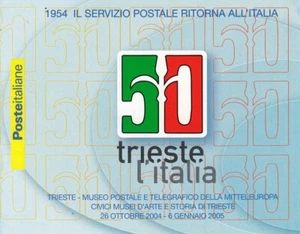 2004 Libretto, cinquantenario restituzione città di Trieste all'Italia (Uni L24) - Foto 1 di 3