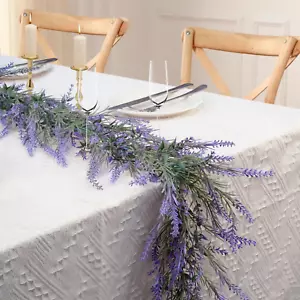 6Ft Lavender Purple Artificial Garland, Spring Summer All Year Lavender Garland - Picture 1 of 12
