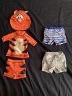 Boys next 6-9months swim beach summer bundle nappy pants Tiger Disney set hat