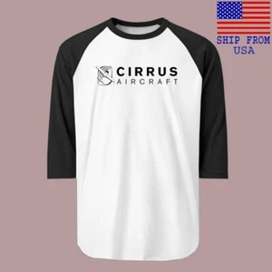 Cirrus Aircraft Men's Raglan Black Size S-2XL - Picture 1 of 1