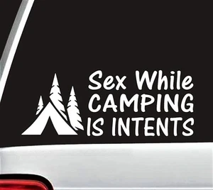 FUNNY SEX TENT CAMPER HIKING CAMPING Decal Sticker for Car Truck SUV TENT A1087 - Picture 1 of 3
