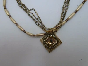 Modeschmuck Multi Strang Perlenkette - Bild 1 von 7