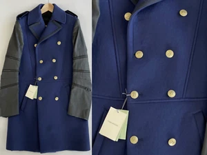 Pierre Balmain Double-Breasted Belted Coat Belt Coat Military Jacket M - Picture 1 of 12