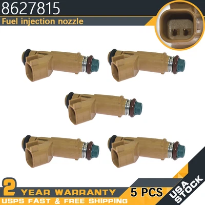 5Pcs 8627815 Fuel Injector For 2004 2005 2006 2007-2010 Volvo C30 S40 V50 2.4LI5 — 第 1/4 张图片