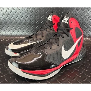 Nike Prime Hype DF Black Red Mens Basketball Shoes Sneakers size 8.5 - Picture 1 of 8