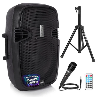 Pyle PPHP155ST Wireless Portable PA Speaker System - 1500W High Powered - Image 1 of 4