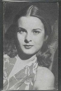 1940'S EXHIBIT ARCADE CARD ACTRESS JEAN PETERS MRS HOWARD HUGHES VG/EX RARE - Picture 1 of 2