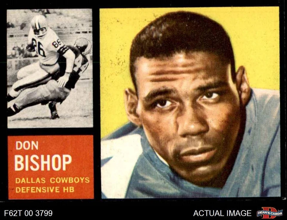 1962 Topps #46 Don Bishop Cowboys SHORT-PRINT Los Angeles City 4 - VG/EX - Image 1 of 1