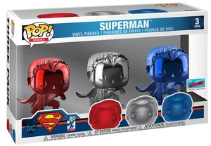 *IN HAND* Funko Pop! DC SUPERMAN Superman CHROME 3pk - Picture 1 of 1