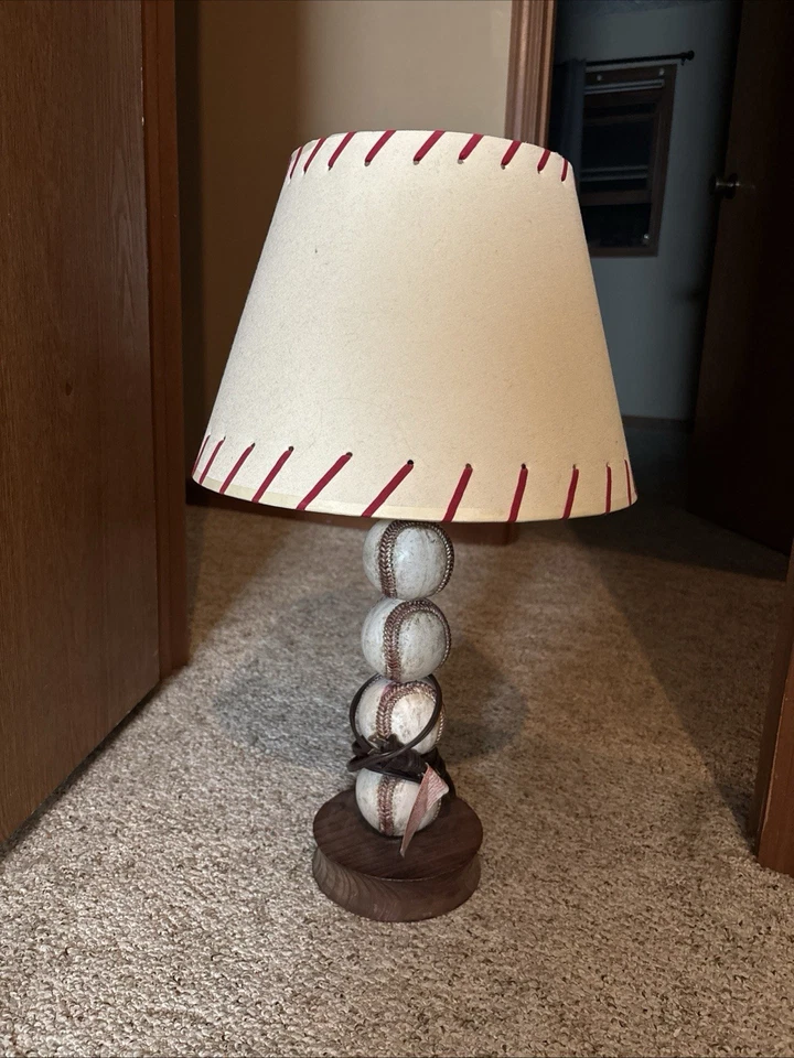 Baseball Lamp, Stacked Baseballs With The look of used Game  Baseballs. Nice - Image 1 of 4
