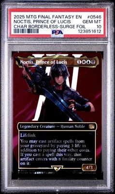2025 MTG Final Fantasy NOCTIS, PRINCE OF LUCIS * Character Surge Foil * PSA 10 - Image 1 of 2