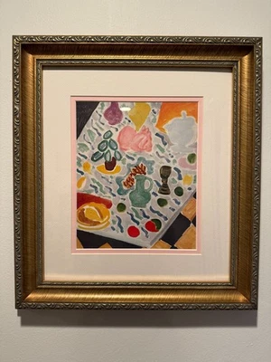 Naturaleza muerta Henri Matisse 1943, "Naturaleza muerta en mesa de mármol" - Impresión vintage Foto 1 de 4