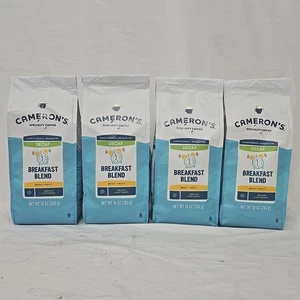 4 PACK Cameron's Decaf Breakfast Blend Coffee Ground Light Roast 40 Oz Total - Picture 1 of 7