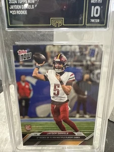 🔥🏈2024 TOPPS NOW ROOKIE - Jayden Daniels #23 (RC) GMA 10 GEM MINT ENCASED - Bild 1 von 11