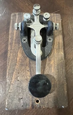 Vintage Speed-X Straight Telegraph Key Ham Radio CW Morse Code - Image 1 of 4